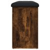 Lavice s botníkem kouřový dub 102 x 32 x 50 cm kompozitní dřevo 835114