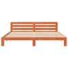 Postel bez matrace voskově hnědá 200 x 200 cm masivní borovice 855563