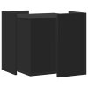 Skříňka na kočičí záchod černá 53 x 53 x 51 cm kompozitní dřevo 857752