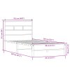 Rám postele bez matrace dub sonoma 80 x 200 cm kompozitní dřevo 4017245