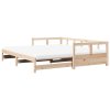 Válenda s přistýlkou a matracemi 90 x 190 cm masivní borovice 3321044