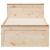 Postel bez matrace s čelem 90 x 200 cm masivní borovice 3308774