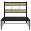 Kovový rám postele bez matrace dub sonoma 75 x 190 cm 4017092