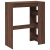 Barový stůl s regály hnědý dub 90 x 40 x 103,5 cm kompozit 854379