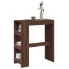 Barový stůl s regály hnědý dub 90 x 40 x 103,5 cm kompozit 854379