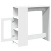 Barový stůl s regály bílý 101 x 40 x 103,5 cm kompozitní dřevo 854364