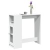 Barový stůl s regály bílý 101 x 40 x 103,5 cm kompozitní dřevo 854364