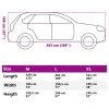 Autopotah pro SUV s popruhy na přezky celý stříbrný L PEVA 4008956