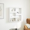 Nástěnná skříňka bílá 80 x 15 x 80 cm kompozitní dřevo 854544