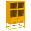 Skříň highboard hořčicově žlutá 68x39x111,5 cm ocel 846605