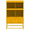 Skříň highboard hořčicově žlutá 68x39x111,5 cm ocel 846605