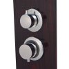 Sprchový panel set sklo hnědý 142374