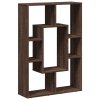 Knihovna hnědý dub 63 x 20 x 90 cm kompozitní dřevo 858144