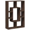 Knihovna hnědý dub 63 x 20 x 90 cm kompozitní dřevo 858144