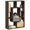 Knihovna hnědý dub 63 x 20 x 90 cm kompozitní dřevo 858144