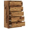 Zásuvková komoda old wood 60 x 36 x 103 cm kompozitní dřevo 855996