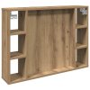 Zrcadlová skříňka s LED dub artisan 76 x 15 x 55 cm kompozit 857002