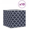 Skládací úložné boxy 10 ks modré 32x32x32 cm netkaná textilie 4018980