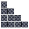 Skládací úložné boxy 10 ks modré 32x32x32 cm netkaná textilie 4018980