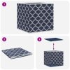 Skládací úložné boxy 10 ks modré 32x32x32 cm netkaná textilie 4018980