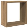 Nástěnné police kostky 6 ks dub artisan 30x15x30 cm kompozit 856581