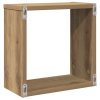 Nástěnné police kostky 6 ks dub artisan 30x15x30 cm kompozit 856581