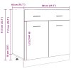 Spodní skříňka se zásuvkou old wood 80 x 46 x 81,5 cm kompozit 856092