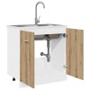 Skříňka pod dřez dub artisan 80 x 46 x 81,5 cm kompozit 856078