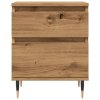 Noční stolky 2 ks dub artisan 40 x 35 x 50 cm kompozitní dřevo 857399