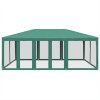 Party stan s 10 síťovanými bočnicemi zelený 6 x 4 m HDPE 4010068