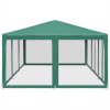 Party stan s 10 síťovanými bočnicemi zelený 6 x 4 m HDPE 4010068