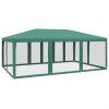 Party stan s 10 síťovanými bočnicemi zelený 6 x 4 m HDPE 4010068