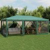 Party stan s 10 síťovanými bočnicemi zelený 6 x 4 m HDPE 4010068