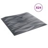 Nástěnné panely 24 ks šedé 50 x 50 cm XPS 6 m² kámen 4100078