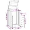 Box na 1 popelnici šedý 72 x 81 x 115 cm ocel 4006172