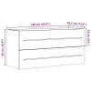 Skříňka pod umyvadlo dub sonoma 100 x 38,5 x 48 cm dřevotříska 856232
