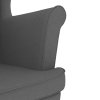Křeslo tmavě šedé 74 x 84 x 100 cm textil 4016896