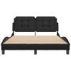 Rám postele bez matrace Zadar černý 140x200 cm umělá kůže 3208184