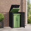 Box na 1 popelnici černý 69 x 79 x 117 cm ocel 4008424