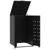 Box na 1 popelnici černý 69 x 79 x 117 cm ocel 4008424