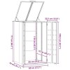 Box na 1 popelnici černý 69 x 79 x 117 cm ocel 4008424
