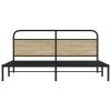 Kovový rám postele bez matrace dub sonoma 200 x 200 cm 3318646
