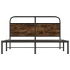 Rám postele bez matrace 150x200 cm kouřový dub kompozitní dřevo 4100211