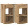 Noční stolky se zásuvkou 2 ks dub artisan 35x34x66,5 cm 858730