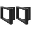 Nohy konferenčního stolku ve tvaru T, 2 ks, černé, 50 x 25 x (30-31) cm, ocel 4013008