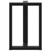 Nohy k jídelnímu stolu ve tvaru T, 2 ks, černé, 50 x 35 x (72-73) cm, ocel 4013048