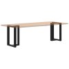 Nohy k jídelnímu stolu ve tvaru T, 2 ks, černé, 50 x 35 x (72-73) cm, ocel 4013048
