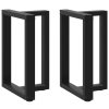 Nohy k jídelnímu stolu ve tvaru T, 2 ks, černé, 50 x 35 x (72-73) cm, ocel 4013048