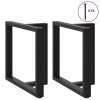 Nohy k jídelnímu stolu ve tvaru T, 2 ks, černé, 80 x 35 x (72-73) cm, ocel 4013060