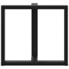 Nohy k jídelnímu stolu ve tvaru T, 2 ks, černé, 80 x 35 x (72-73) cm, ocel 4013060